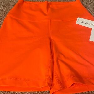 Women's Bright Orange Bike Shorts